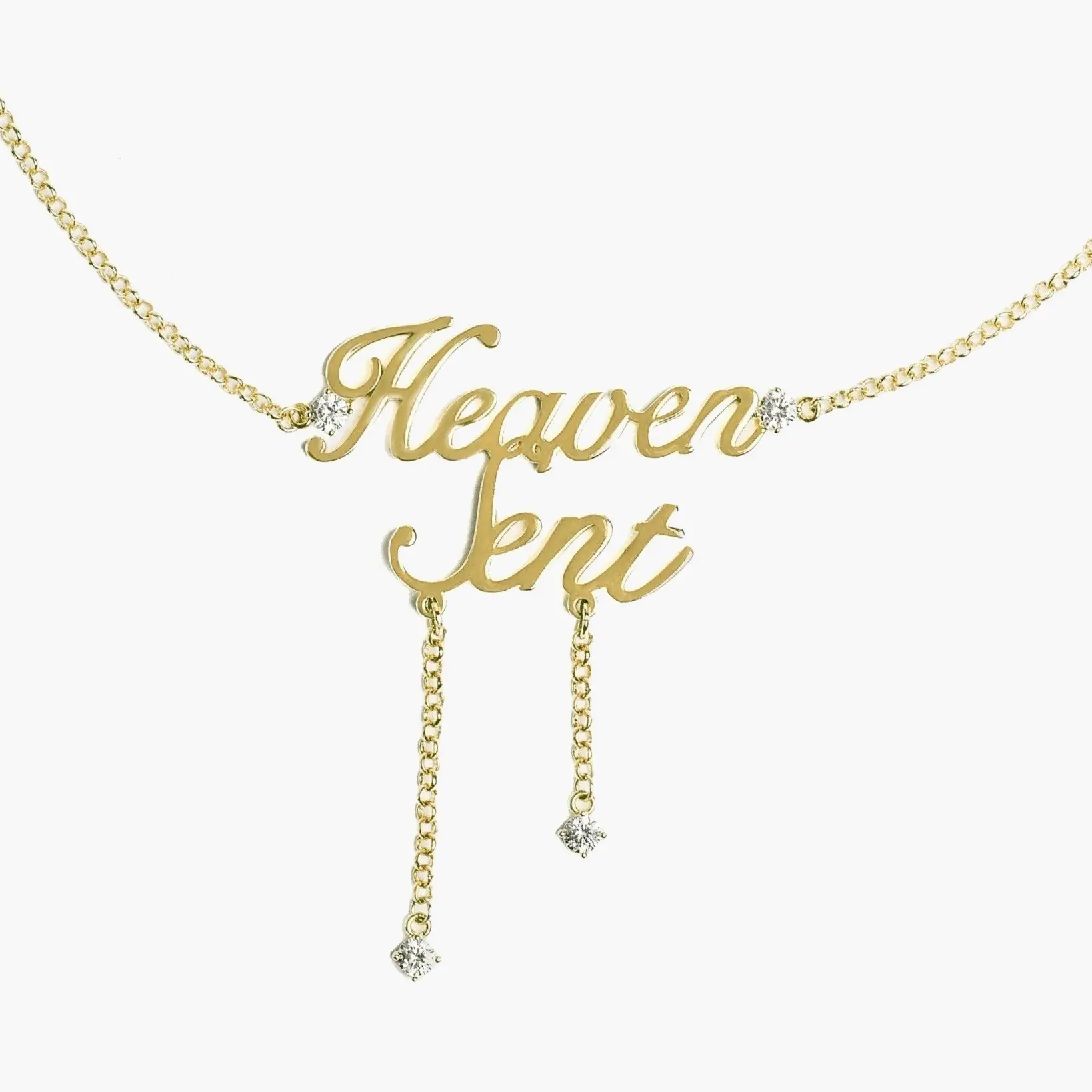 en route 18K Gold Plated Angel’s Calling Waist Chain in Gold, Statement ‘Heaven Sent’ Pendant with Sparkling CZ Accents, Versatile Styling for Y2K-inspired Looks