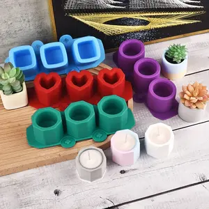 4pcs Mini Silicone Mold Set for Succulents, Candles & Crafts, Easy Release, Versatile Shapes, Perfect for DIY Projects