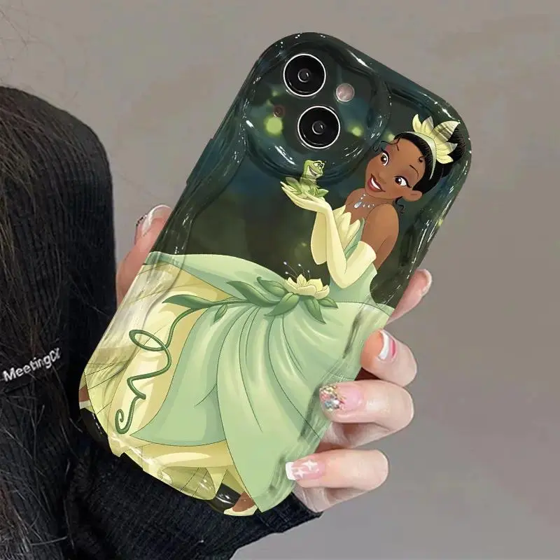 Princess Tiana & Frog Prince Colorful Cream Smartphone Case - TPU Casing Accessories, Personalized Cartoon Style, Full Coverage Drop-Resistant Cover for iPhone 17 Air,16,15,14,13,12,11 Pro Max Plus, Excellent Protection Adorable Gift