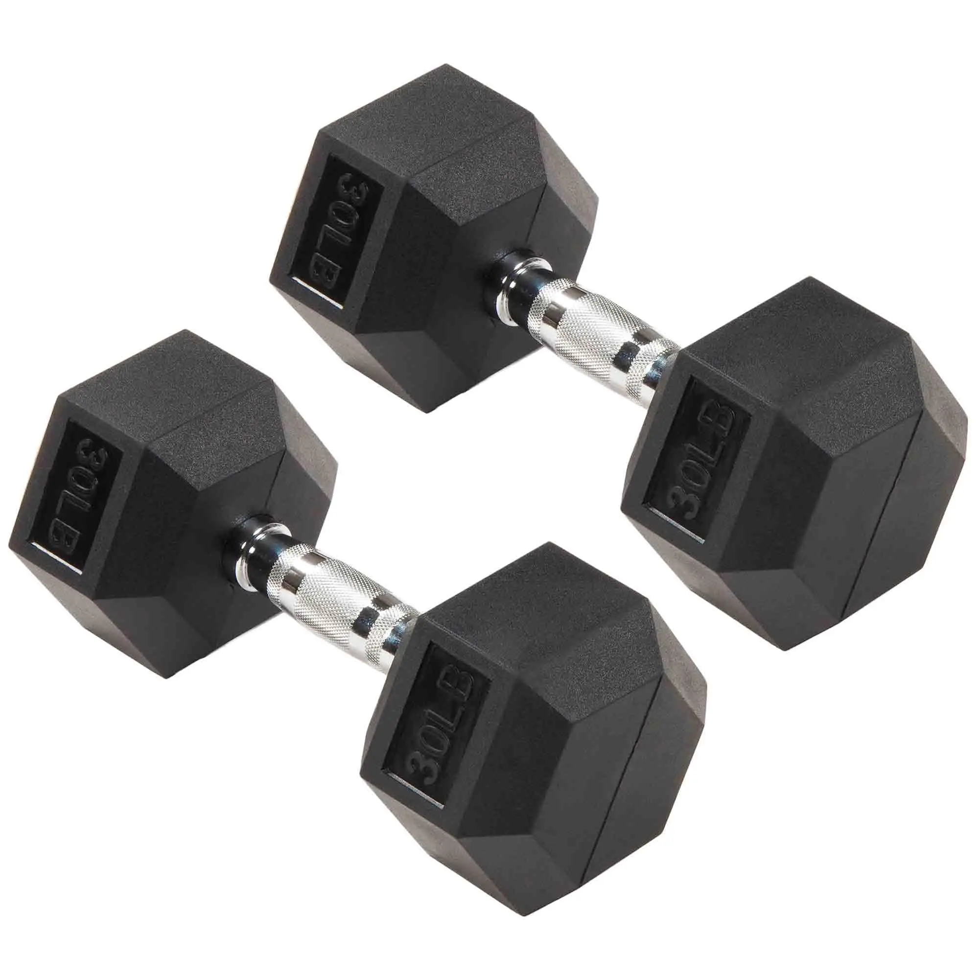 Signature Fitness Hex Dumbbells Strength Training Workout Equipment Set, 30 lbs Signature Fitness Hex Dumbbells Strength Training Workout Equipment Set, 30 lbs