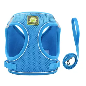 New Pet Reflective Breathable Dog Harness, Escape Proof Harness, Comfort Fit, Dual Leash Hooks, Anti-Escape Design, Ideal for Small Medium Dogs, No Tangle Leash