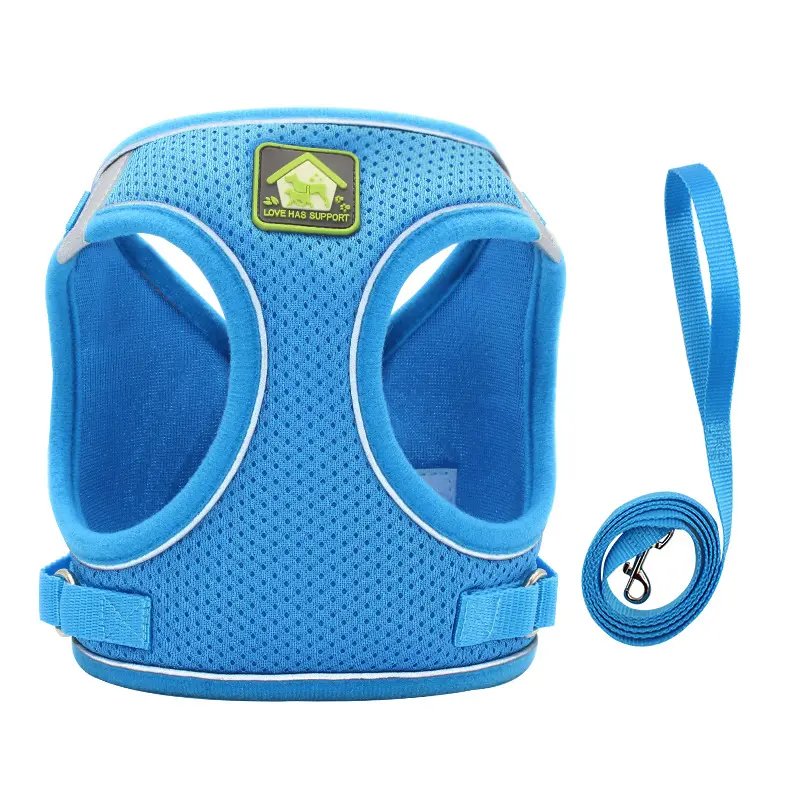 New Pet Reflective Breathable Dog Harness, Puppy Harness, Escape Proof Harness, Comfort Fit, Dual Leash Hooks, Anti-Escape Design, Ideal for Small Medium Dogs, No Tangle Leash
