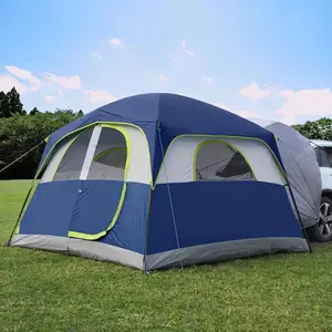 Camping SUV Tent, 6-Person Car Camping Tent, Outdoor SUV Tailgate Tent, Easy-to-Set-Up Tent with Rainfly 10'x9'x 78inch (Height) umbrella  chair