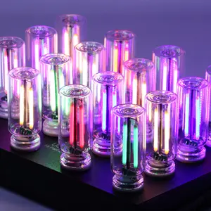 Transparent Glass Bottle Night Light USB Touch Ambient Light Adjustable Plug and Play Bedroom Bedside Lamp for Sleeping