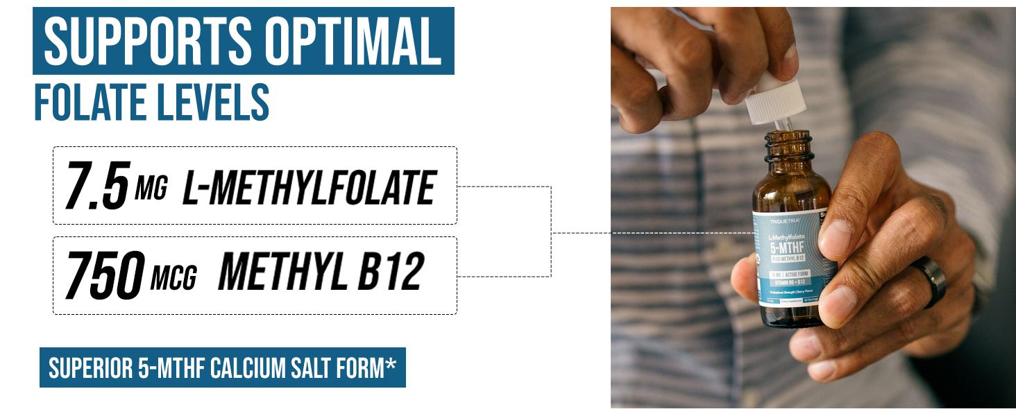 L-Methylfolate 7.5mg + Methyl B12 | Active 5-MTHF Form, Liquid, Organic Berry Flavor – Supports Mood, Cognition, and Methylation Healthcare Dietary L-Methylfolate 7.5mg + Methyl B12 | Active 5-MTHF Form, Liquid, Organic Berry Flavor – Supports Mood, Cognition, and Methylation Healthcare Dietary
