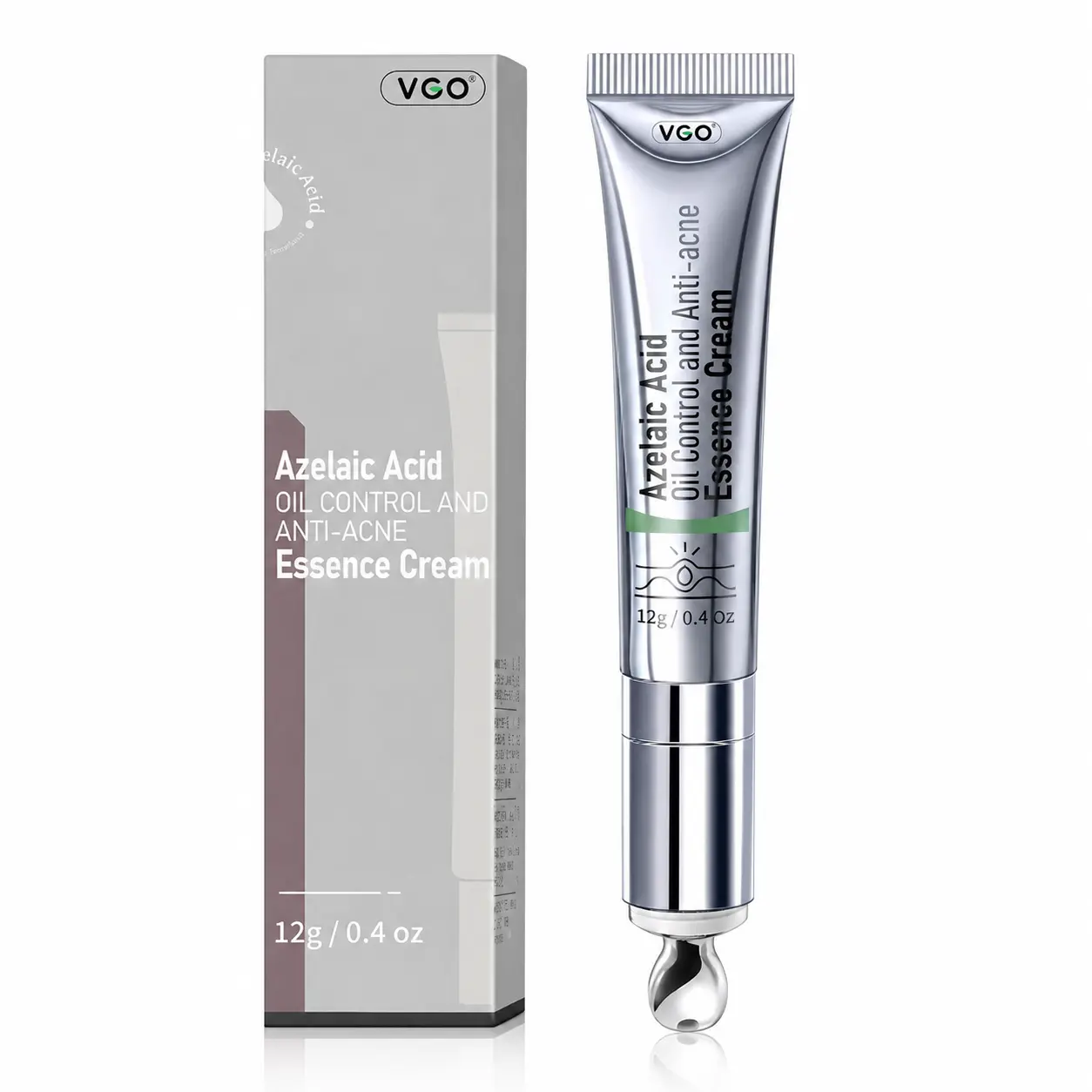 VGO Azelaic Acid Blemish Care Cream, Oil Balance Face Moisturizer for Oily & Blemish-Prone Skin, Cooling Metal Applicator, 12g