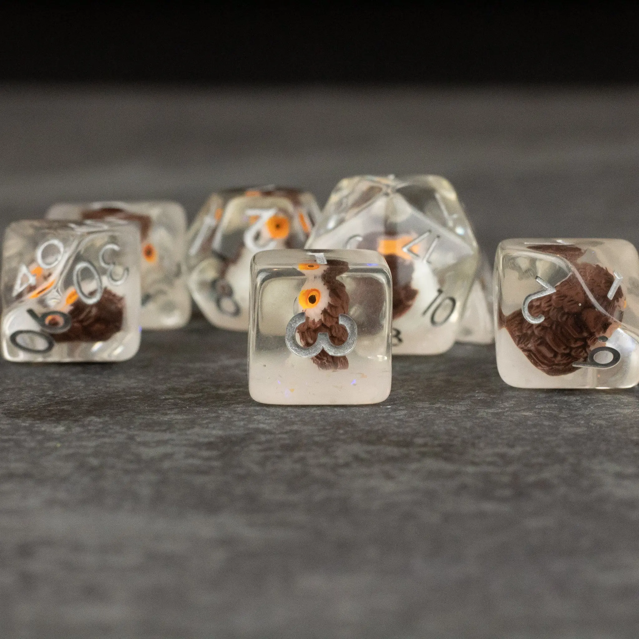 Owl DnD Dice Set - RPG dice for DnD, Dungeons and Dragons, Pathfinder