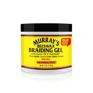 MURRAY'S 4 Natural Braid Gel with Castor Oil & Panthenol - Moisturizing Formula for Frizz Control, Holds Brides, and Longer Brides