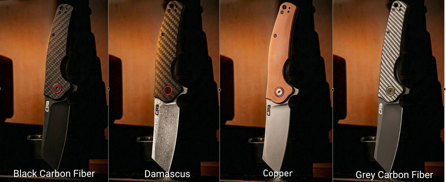 CJRB CRAG Tool Knife J1904 with AR-RPM9 Steel and Black PVD Blade Carbon Fiber Handle, Camping Folding Knives for Outdoor, Everyday Carry and portable multipurpose knives, tactical knives