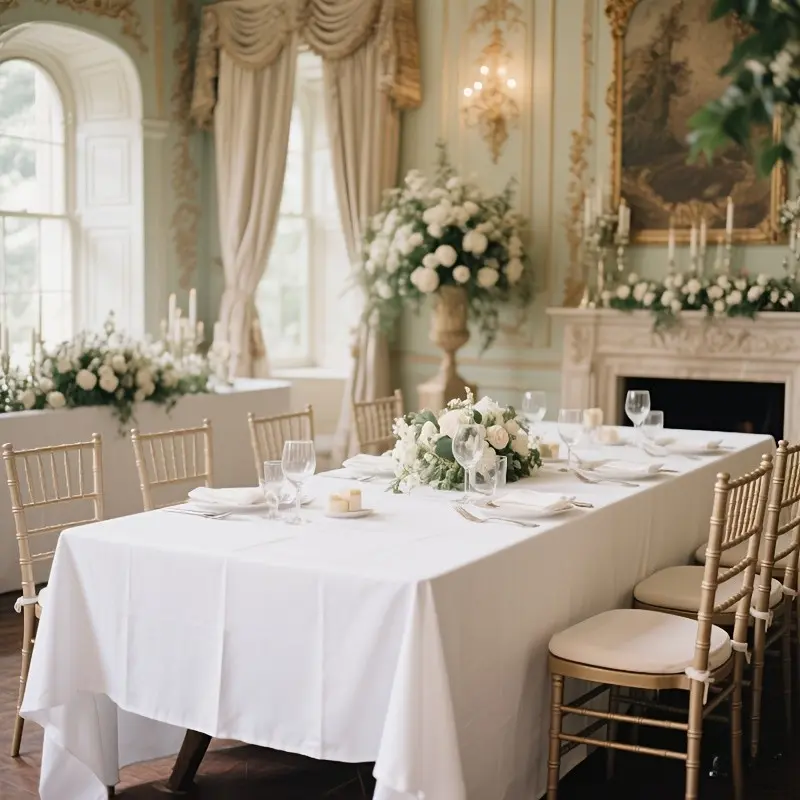 1 Elegant White Rectangular Tablecloth-Perfect for weddings, parties, and outdoor events, Party Decor-Made of durable polyester with multiple size options available