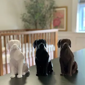 Labrador Retriever Statue – 5" Black, White, Brown or Chocolate Lab Figurine | Dog Lover Gift | Cake Topper | Pet Memorial | Labrador Decor