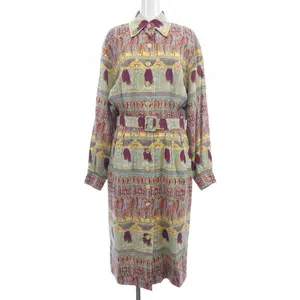 Pre-owned HERMÈS Cotton Small Leather Goods Hermes Linen Silk Dress