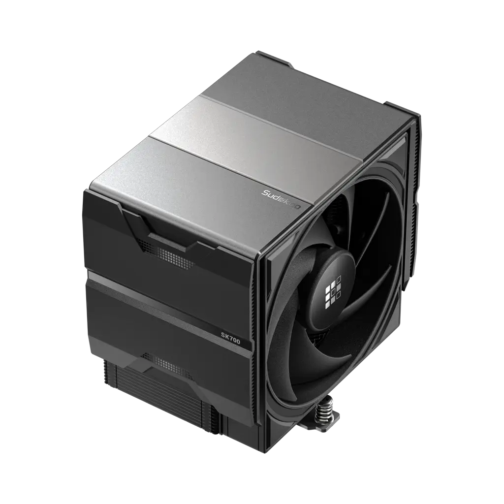 Sudokoo SK700 AM5-Focused CPU Cooler with 220W Heat Dissipation, 3-Phase Fan Motor, Quiet Cooling, Anti-Bending AM5 Corrector, Black Coated Fin Tower, Durable Mounting Hardware, 5-Year Warranty, Unobstructed Access To Ram Slots