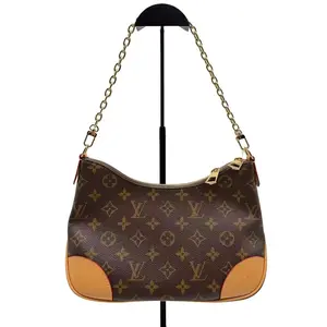 Pre-owned Louis Vuitton Coated Canvas Shoulder Bags Classic Monogram Boulogne PM