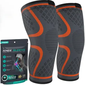 Compression Knee Brace for Women & Men, 2-Pack Knee Brace for Running Knee Pain, Knee Support Compression Sleeve, Workout Sports Knee Braces for Meniscus Tear, ACL & Arthritis Pain Relief