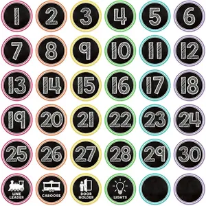 Line up Spots for Classroom - 36 count Floor Sticker for Classroom Vinyl Line up Dots Removable Numbers Stickers for Classroom Floor     to School Teacher Supplies