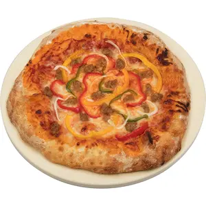 CucinaProPizza Stone for Oven, Grill, BBQ - Round 5/8 Inch Extra Thick Baking Stone - XL 16.5" Pan for Crispy Crust - Great Gift for Cooks