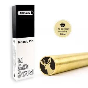 MOSAUS Mosaic Pin for Knife | Deer | Brass or Stainless | Decorative Brass Knife Handle Pins