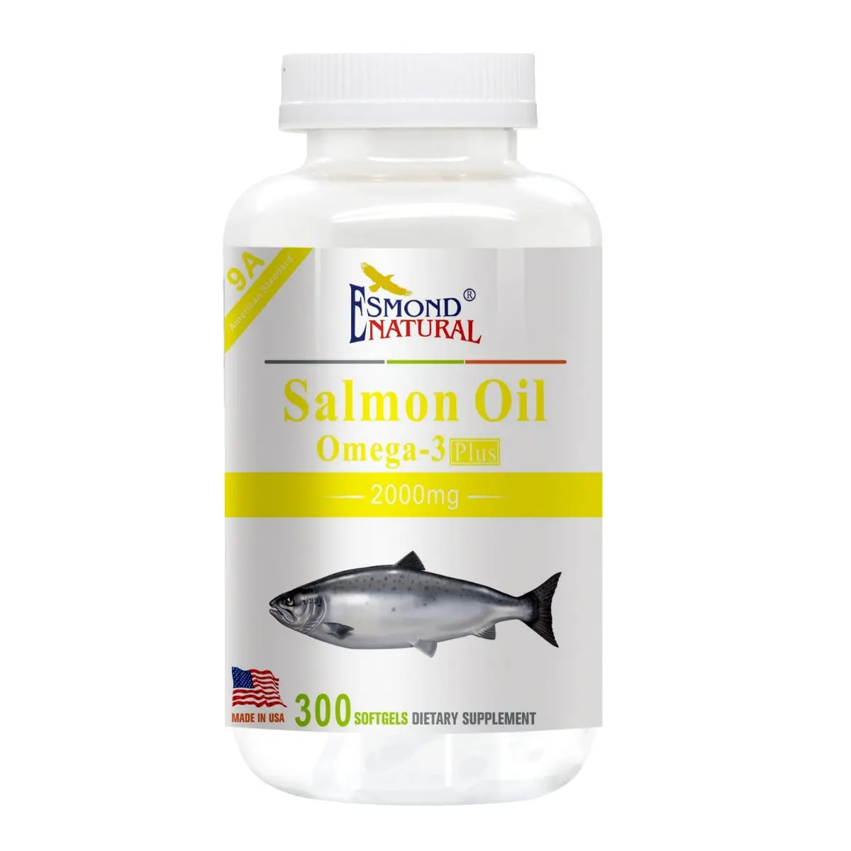Salmon Oil Omega-3 Plus USA FDA GMP NPAC-2000mg 300 Softgels