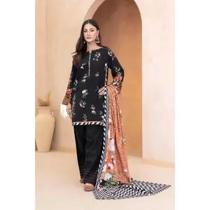 3PC Embroidered stitched Lawn Suit KL-3337