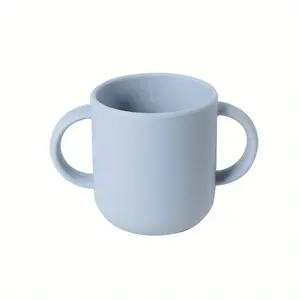 Silicone Cup With Two Handles, Bpa Free, Animal Embossed Drinking Cup