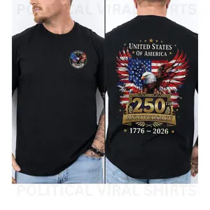 Freedom 250th Anniversary Shirt, USA 250 Years Independence Apparel, 1776–2026 America Anniversary, Patriotic Freedom - LORA ATCHER