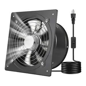 VEVOR 6 Inch Exhaust Fan, 308 CFM High Velocity Wall Mount Vent Fan with On/Off Control, Low Consumption, Portable Ventilation Extractor for Attic, Garage, Basement, Workshop, Kitchen, Chicken Coop, BlackVEVOR Super Brand Day