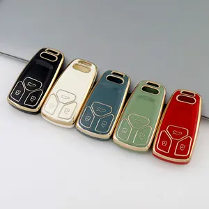 OSSK for Audi Key Fob Cover Keyless Remote Smart Key Fob Shell Fit for Audi A4 Q7 Q5 TT A3 A6 SQ5 R8 S5 Smart Key, Key covers