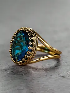 Luxury Artificial Zircon Ring for Women, Copper Inlaid Zircon, Sparkling Zircon Inlay, Wedding Engagement Rings Bridal Rings Anniversary Party Gift, Elegant Copper Chain Design, Cubic Zirconia Ring, Synthetic Zircon Rings, Zircon Jewelry