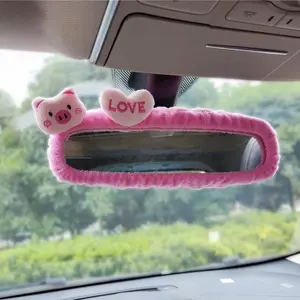 Cute Pig Rearview Mirror Cover| Quirky Car Mirror Accessories for Women & Girls