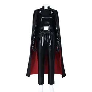 Women‘s Sith Black Cloak Costume with Red Lining for Halloween