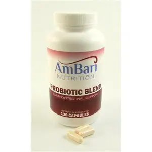 AmBari Nutrition Probiotic Blend - 6-Strain Gastrointestinal Support Capsules with FOS & XOS - 120 Servings - Healthcare & Fitness Supplement - Healthy