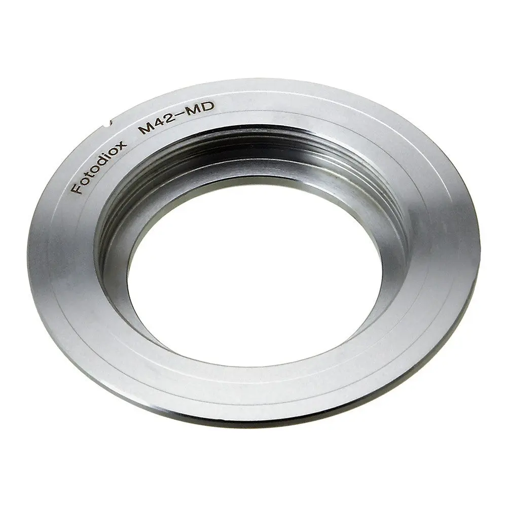 Fotodiox Metal Lens Adapter - Vintage M42 Screw Mount SLR Lenses to Minolta SR (MD, MC) Mount Digital DSLR Cameras, Photography Accessories