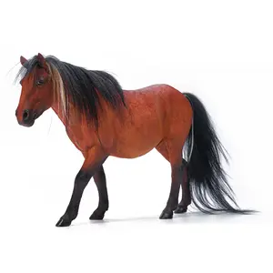 JXK Walking Heads-up Mongolian Horse with Intricate Texture Details