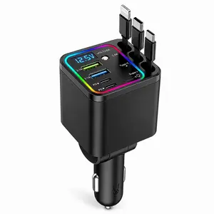 [Father’s Day Gift] Ultimate Power Station for Phone, Pad & Laptop,Car Charger: Starry LED,1-Click Galaxy Projector,Tangle-Free Retractable Cables & Super Fast Charge,PD20W,USB-A 65W,All 120W Max,Power Hub,