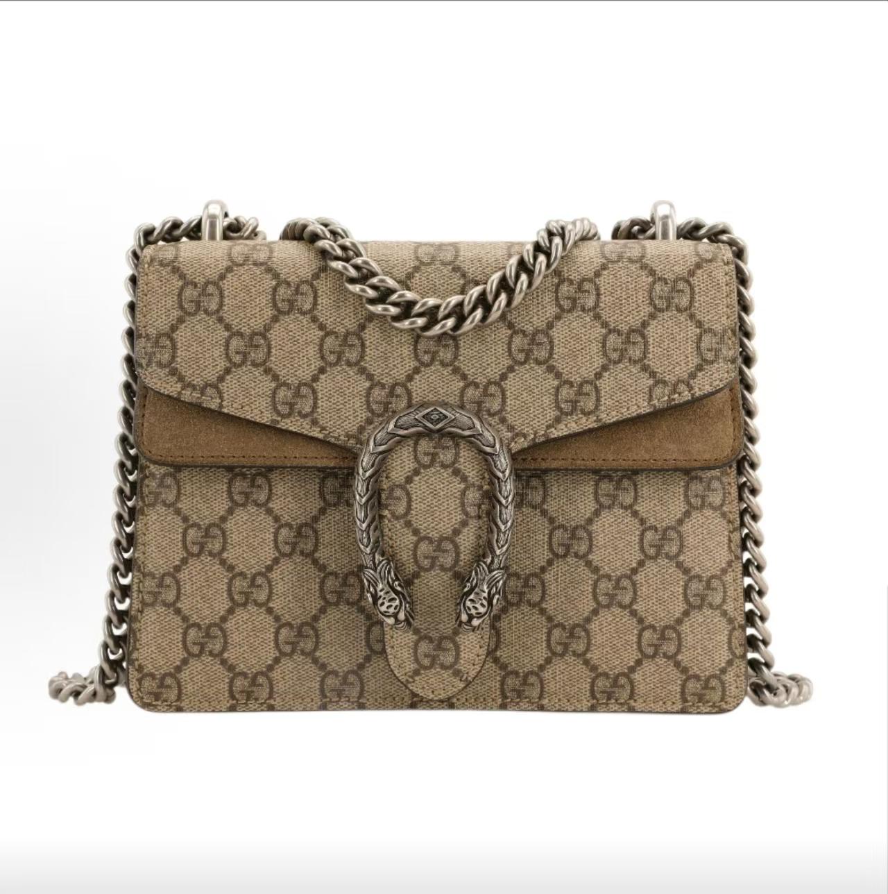 Pre-owned GUCCI Dionysus Mini Small Crossbody Shoulder Bag GG Monogram Tiger Head Closure Women Luxury Handbag