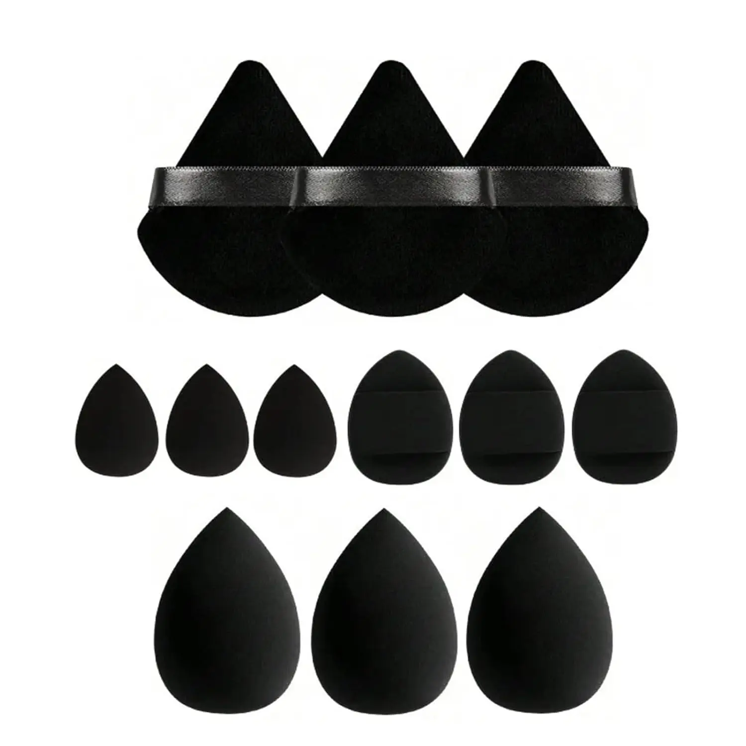 Mother's Day Gift 12PCS Makeup Sponge & Triangle Puff Set – For Liquid, Cream & Powder Application
