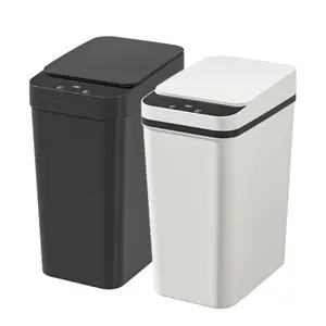 2-Pack 3.1 Gal Kitchen Trash Can Set, Automatic Sensor Touchless Garbage Bin, Slim Design for Bedroom Bathroom Office Living Room, Smart Trash Can