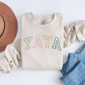 Vintage Greek Grandma Sweatshirt - Yaya Outline - Gift For Grandma - New Yaya - Mothers Day Gift - Unisex