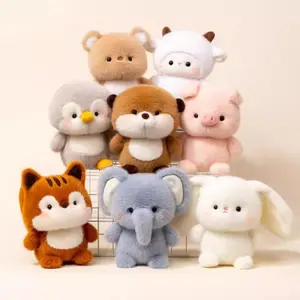 Cute 16cm Plush Companion Doll Capybara Elephant Stuffed Animal Pillow Plush Bear Animal Plush Toy Sleeping Gift