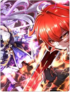 Game Genshin Diluc Wall Art Painting, Game And Anime Iron Prints for Home Decorations