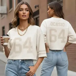 Ocasio 64 Print Croptop Jersey, Football Fan Gifts