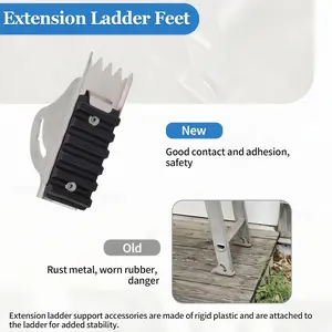 Ladder Foot Rubber Pad, Anti-Slip Ladder Shoe Kit, Replacement Feet for D1200 D1300 D1700 D1800 Series Aluminum Ladders, 1pcs