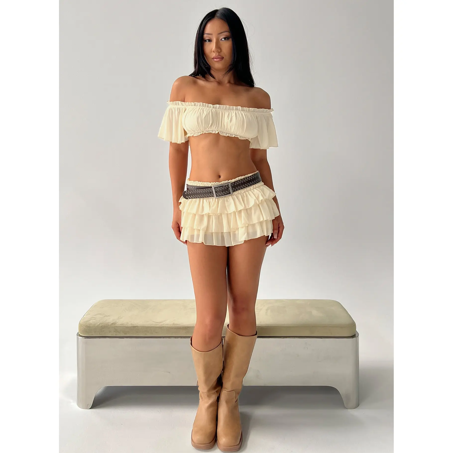 Iluminada Frill Skort Yellow