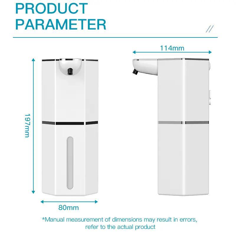 Automatic Soap Dispenser Touchless, 12oz Foaming Soap Dispenser USB Rechargeable, 4 Adjustable Levels Waterproof, Bathroom Soap Dispenser Restroom, Kitchen Gadgets Home Essentials Hand Wall Mounted, Smart Sensor Foam Dispenser for Kitchen & Bathroom Use
