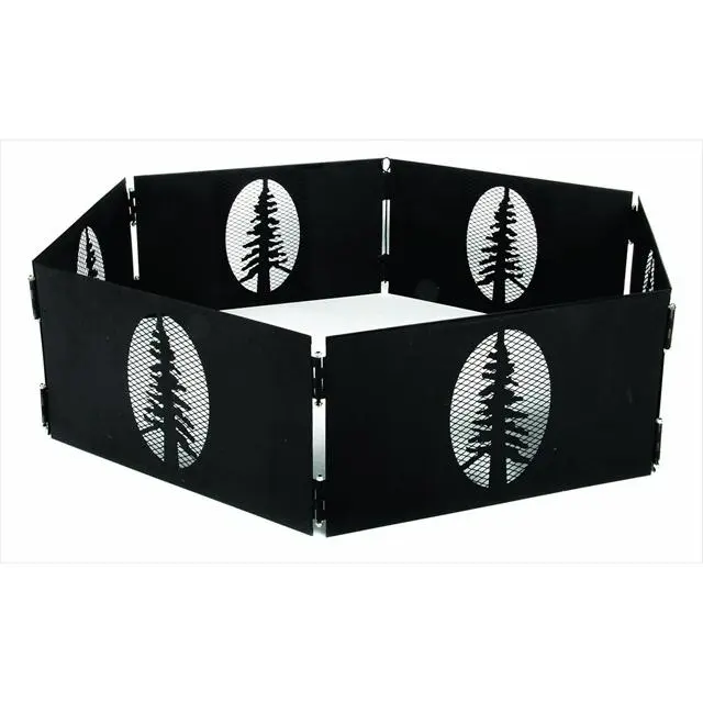 CAMCO 6-Piece Portable Campfire Ring, Heavy-Duty Steel Fire Pit Outdoor, Hinged Panels, Included Storage Bag for Camping, Includes Storage Bag, Wood Fire Pit