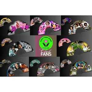 Custom Clack Fan 25x13 – Personalized Fan with Photo or Logo, Party Favor, Birthday, Wedding, Festival, Sports, Line Dance Gift, baby shower