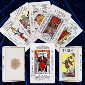 Vintage The Fool 78-Card Smith Tarot Deck, Dedicated Card Game for Beginners, Includes Guidebook, Aesthetic Divination & Astrology Tool, Ideal Gift (Other Tarot Decks Exclude Guidebooks) Guidance Mysticism