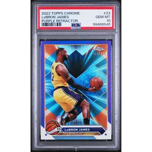 2023-24 Topps Chrome - LeBron James #23 Purple Refractor /349 PSA 10