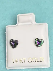 litmus heart earrings in 14k
